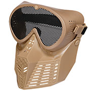 Fidragon SA-Upgrade Gittermaske mit Mundabdeckung Full Face Desert Tan