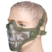 WoSport WST Scout V1 Airsoft Gittermaske Lower Face OD Skull