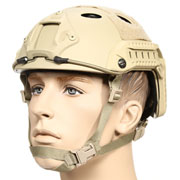 nHelmet FAST PJ Maritime Railed Airsoft Helm mit NVG Mount Dark Earth