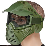 Fidragon Transformer Leader Gittermaske m. Mundabdeckung Full Face oliv