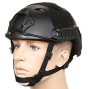 nHelmet Airsoft Helm FAST PJ Standard Railed mit NVG Mount schwarz