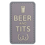 101 INC 3D Rubber Patch mit Klettflche Beer and Tits multi