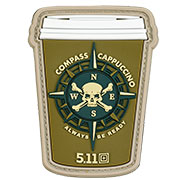 5.11 3D Rubber Patch mit Klettflche Compass Cappuccino fullcolor