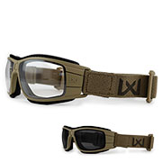 Wiley X Brille Lynx matt tan Glser grau inkl. Wechselglser klar, Brillenetui & Facial Cavity Dichtung