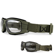 Wiley X Brille Lynx matt oliv Glser grau inkl. Wechselglser klar, Brillenetui & Facial Cavity Dichtung