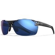 Wiley X Sonnenbrille Prime Captivate glnzend transparent grau Glser blau verspiegelt polarisiert inkl. Brillenbeutel