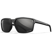 Wiley X Sonnenbrille Sierra Captivate mattschwarz Gläser schwarz verspiegelt polarisiert inkl. Brillenbeutel & Seitenschutz