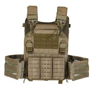 101 INC QR Plate Carrier Lasercut Molle-Plattentrger Weste oliv inkl. Dummy-Platten