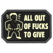 Mil-Spec Monkey 3D Rubber Patch mit Klettflche All Out schwarz / nachleuchtend