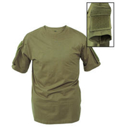 Mil-Tec Tactical T-Shirt mit Kletttaschen oliv