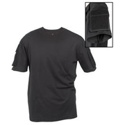 Mil-Tec Tactical T-Shirt mit Kletttaschen schwarz