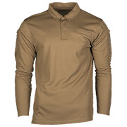 Mil-Tec Poloshirt Langarm Tactical Quick Dry dark coyote