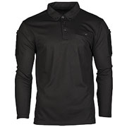 Mil-Tec Poloshirt Langarm Tactical Quick Dry schwarz