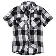 Brandit Checkshirt kurzarm schwarz/wei kariert