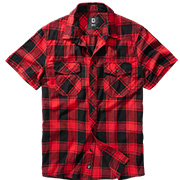 Brandit Checkshirt kurzarm schwarz/rot kariert