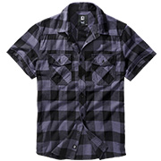 Brandit Checkshirt kurzarm schwarz/grau kariert