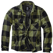 Brandit Flanelljacke Lumberjacket oliv/schwarz kariert