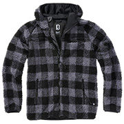 Brandit Jacke Teddyfleece Worker schwarz/grau karriert