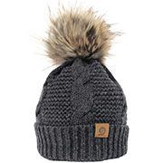 Origin Outdoors Strickmtze Bobble 100% Merinowolle mit abnehmbaren Bommel grau