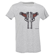 Defcon 5 T-Shirt Two Guns grau