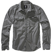Brandit Hemd Vintage Shirt langarm charcoal grau