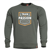 Pentagon Sweatshirt Hawk Train Your Passion camo green