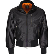 BW Fliegerlederjacke, schwarz