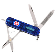 Victorinox Taschenmesser Signature Lite blau transparent inkl. Kugelschreiber, LED Lampe