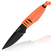 ANV Knives Neck Knife P100 Sleipner Stahl Cerakote schwarz/orange inkl. Kydex Scheide