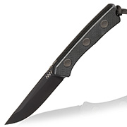 ANV Knives Outdoormesser P200 Sleipner Stahl Cerakote schwarz inkl. Lederscheide