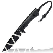 ANV Knives Outdoormesser P250 Sleipner Stahl Cerakote schwarz camo inkl. Kydexscheide