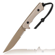 ANV Knives Outdoormesser P300 mit Sgezahnung Sleipner Stahl Cerakote coyote inkl. Kydexscheide