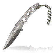 Pohl Force Outdoormesser Charlie Two SW Gen2 silber inkl. Kydexscheide und nachleuchtendem Lanyard