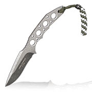 Pohl Force Outdoormesser Charlie Three SW Gen2 silber inkl. Kydexscheide und nachleuchtendem Lanyard