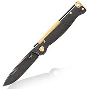 Bker Plus Taschenmesser Atlas SW black stonewash brass inkl. Grtelclip