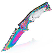 CJH Einhandmesser Shark rainbow inkl. Grtelclip