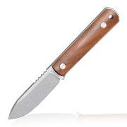 Bker Neck Knife BFF Packlite Walnuss silber/braun inkl. Kydexscheide, Kugelkette & Etui