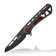 Buck Einhandmesser 811 Trace OPS schwarz/rot inkl. Grtelclip