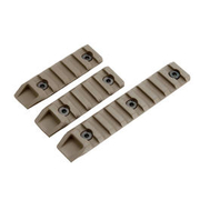 Echo1 KeyMod 21mm Aluminium Schienen Set 66 / 106 mm (3 Stck) tan