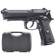 HFC M92A1 Airsoftpistole Vollmetall GBB 6mm BB schwarz inkl. Pistolenkoffer