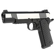 Nuprol Raven M1911 MEU Railed Vollmetall GBB 6mm BB silber / schwarz