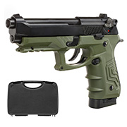 HFC M92 GripTac Vollmetall CO2 BlowBack 6mm BB oliv inkl. Pistolenkoffer
