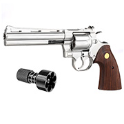 King Arms .357 Python 6 Zoll Revolver Vollmetall Gas 6mm BB Chrome-Finish