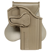 Amomax Tactical Holster Polymer Paddle fr CZ 75D Compact / Taurus 24/7 Rechts Flat Dark Earth