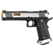 Wei-ETech Hi-Capa 6 WET Force Type-A Vollmetall GBB 6mm BB silber / gold