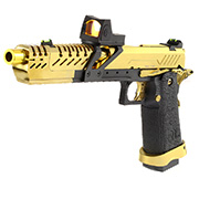 Vorsk Airsoft Hi-Capa Titan 7 Split-Slide mit HD5141 LPZ Vollmetall GBB 6mm BB gold / schwarz