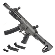 King Arms PDW 9mm SBR M-LOK Polymergehuse S-AEG 6mm BB Urban Grey