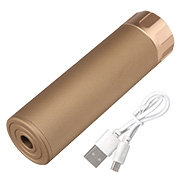 Nuprol Tracer Unit 132mm Silencer Aluminium Tracer Unit inkl. integriertem Akku 14mm- Tan