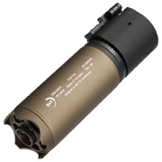 ASG B&T Rotex-V Compact Aluminium Silencer mit Stahl Flash-Hider 14mm- Mud-Earth