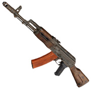 APS AK-74 Vollmetall Echtholz BlowBack S-AEG 6mm BB schwarz - Battle Worn Edition